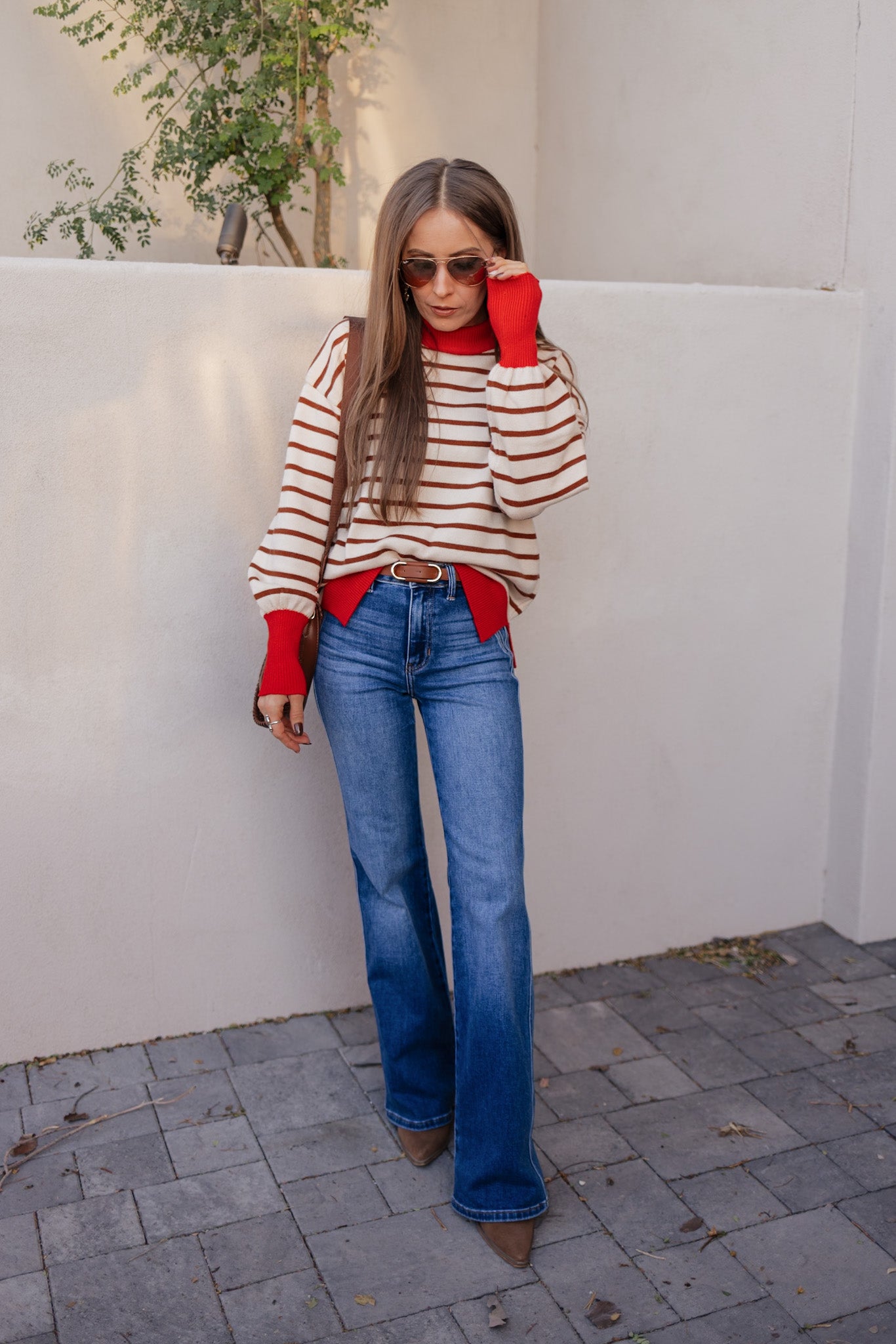 Krushed It Luxe Contrasting Striped Sweater-Sweaters-Krush Kandy, Women's Online Fashion Boutique Located in Phoenix, Arizona (Scottsdale Area)