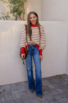 Krushed It Luxe Contrasting Striped Sweater-Sweaters-Krush Kandy, Women's Online Fashion Boutique Located in Phoenix, Arizona (Scottsdale Area)