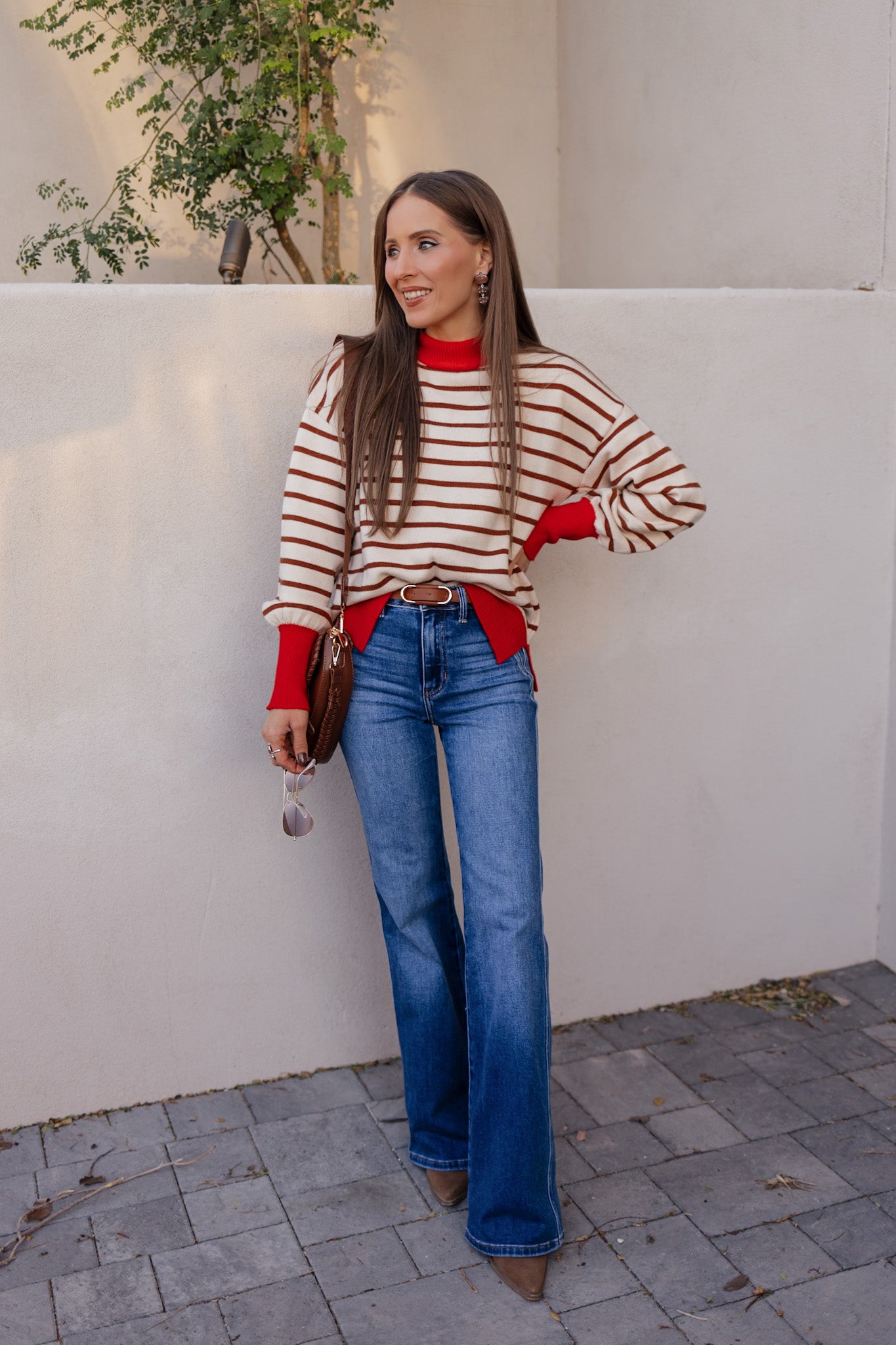 Krushed It Luxe Contrasting Striped Sweater-Sweaters-Krush Kandy, Women's Online Fashion Boutique Located in Phoenix, Arizona (Scottsdale Area)