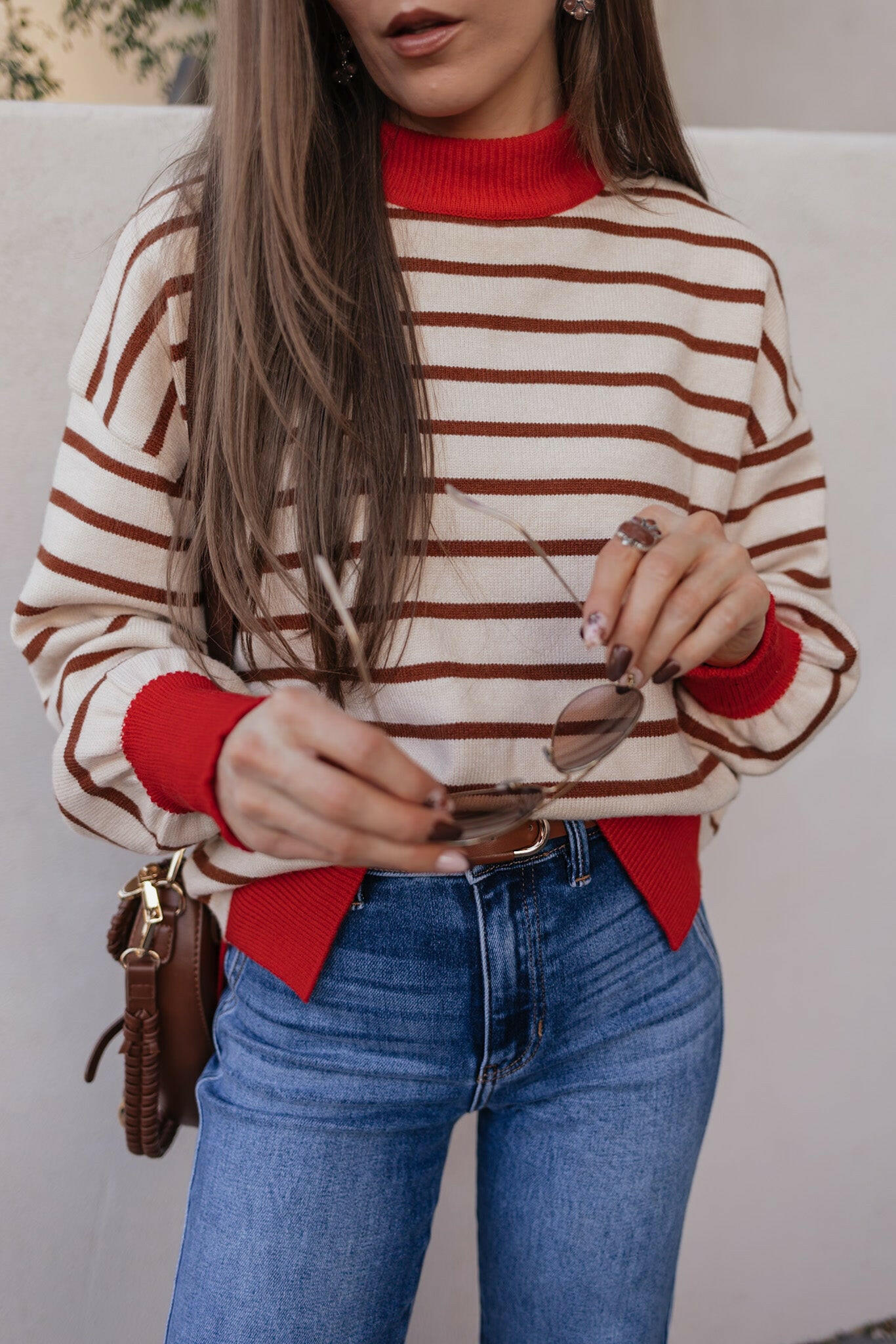 Krushed It Luxe Contrasting Striped Sweater-Sweaters-Krush Kandy, Women's Online Fashion Boutique Located in Phoenix, Arizona (Scottsdale Area)