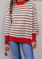 Krushed It Luxe Contrasting Striped Sweater-Sweaters-Krush Kandy, Women's Online Fashion Boutique Located in Phoenix, Arizona (Scottsdale Area)