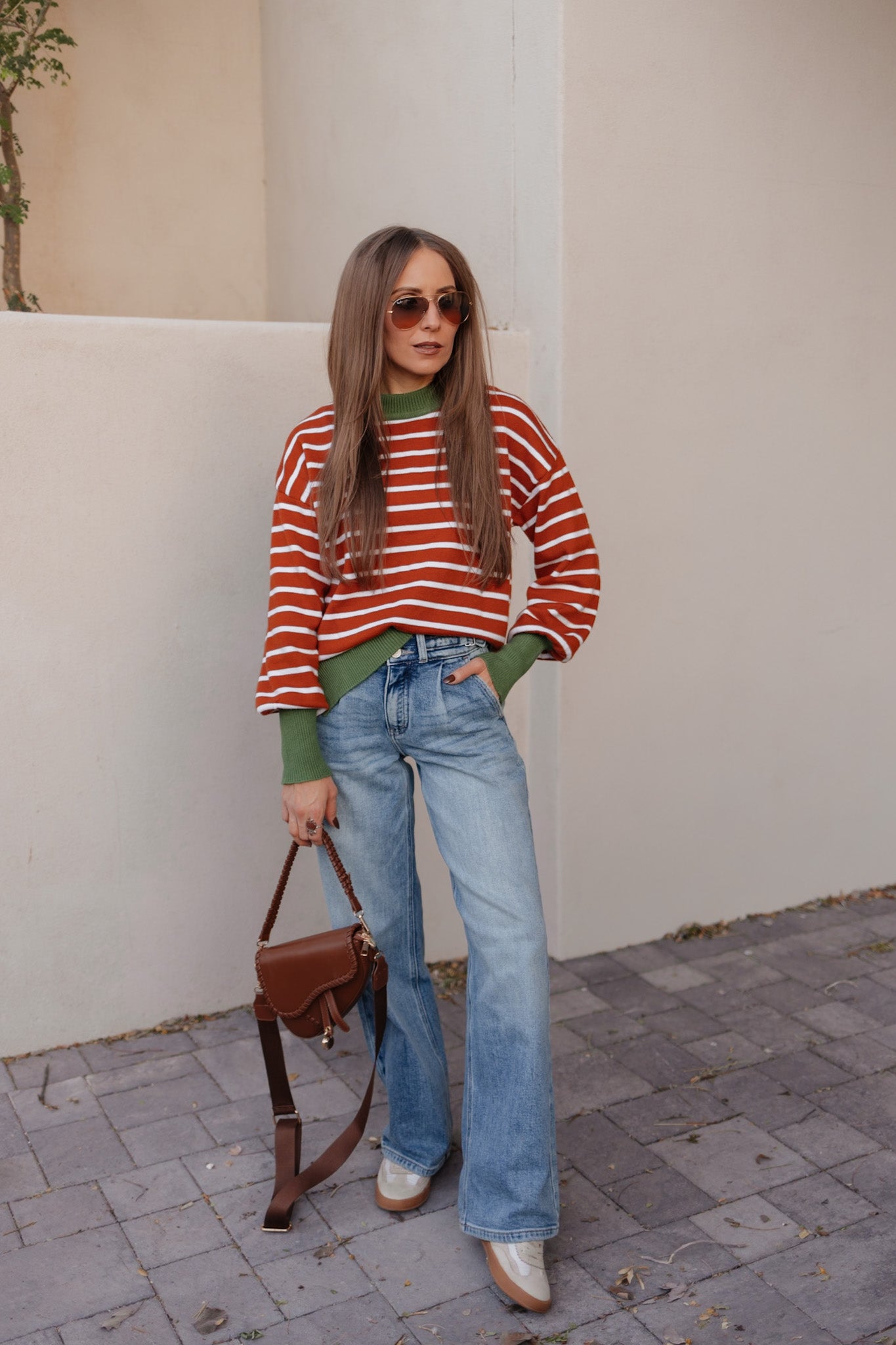 Krushed It Luxe Contrasting Striped Sweater-Sweaters-Krush Kandy, Women's Online Fashion Boutique Located in Phoenix, Arizona (Scottsdale Area)