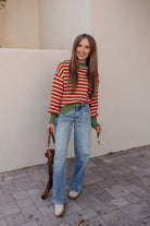 Krushed It Luxe Contrasting Striped Sweater-Sweaters-Krush Kandy, Women's Online Fashion Boutique Located in Phoenix, Arizona (Scottsdale Area)