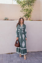 Cassie Printed Long Sleeve Maxi Dress-Dresses-Krush Kandy, Women's Online Fashion Boutique Located in Phoenix, Arizona (Scottsdale Area)