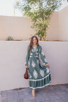 Cassie Printed Long Sleeve Maxi Dress-Dresses-Krush Kandy, Women's Online Fashion Boutique Located in Phoenix, Arizona (Scottsdale Area)