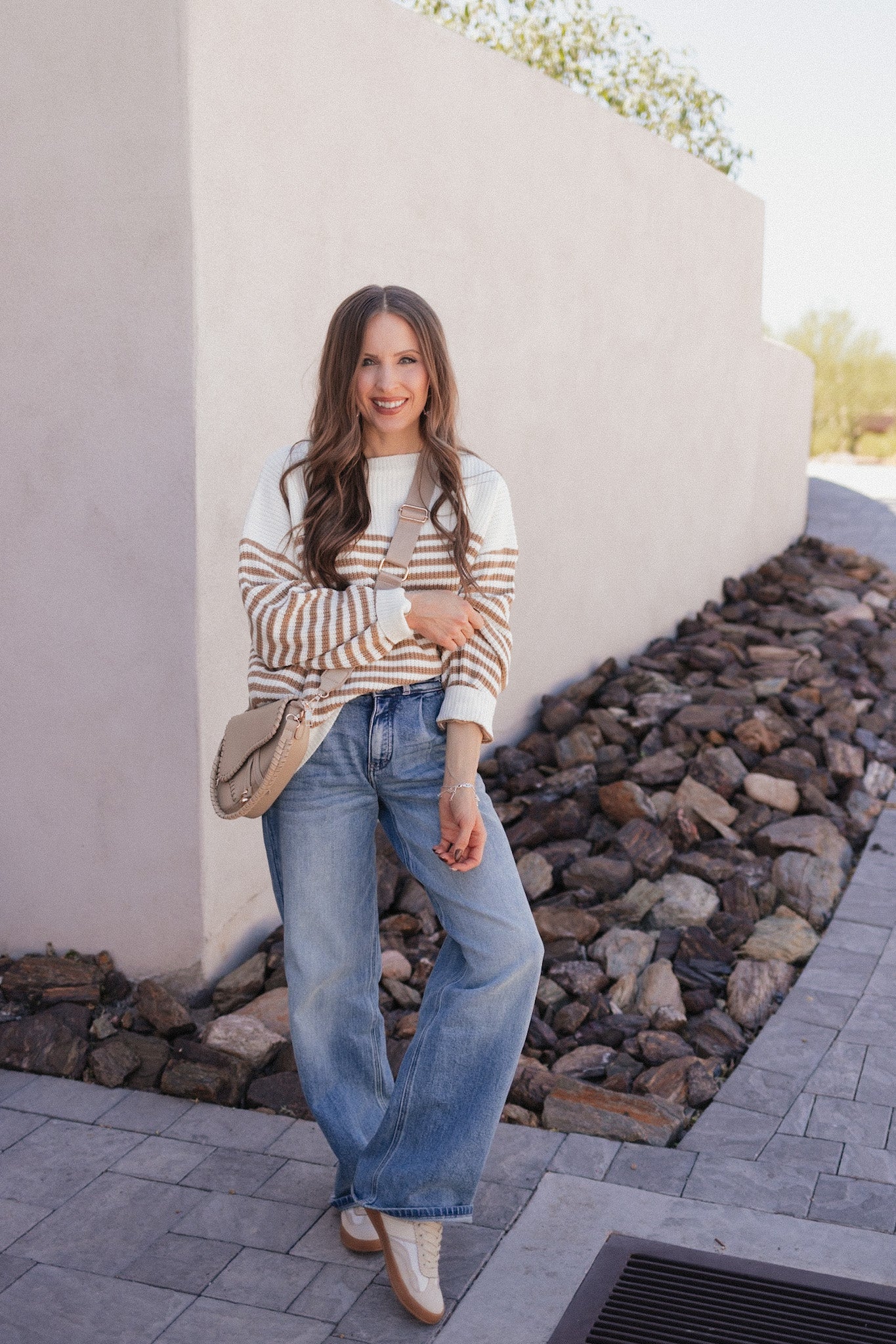 Comfy Chic Oversized Stripe Sweater-Sweaters-Krush Kandy, Women's Online Fashion Boutique Located in Phoenix, Arizona (Scottsdale Area)