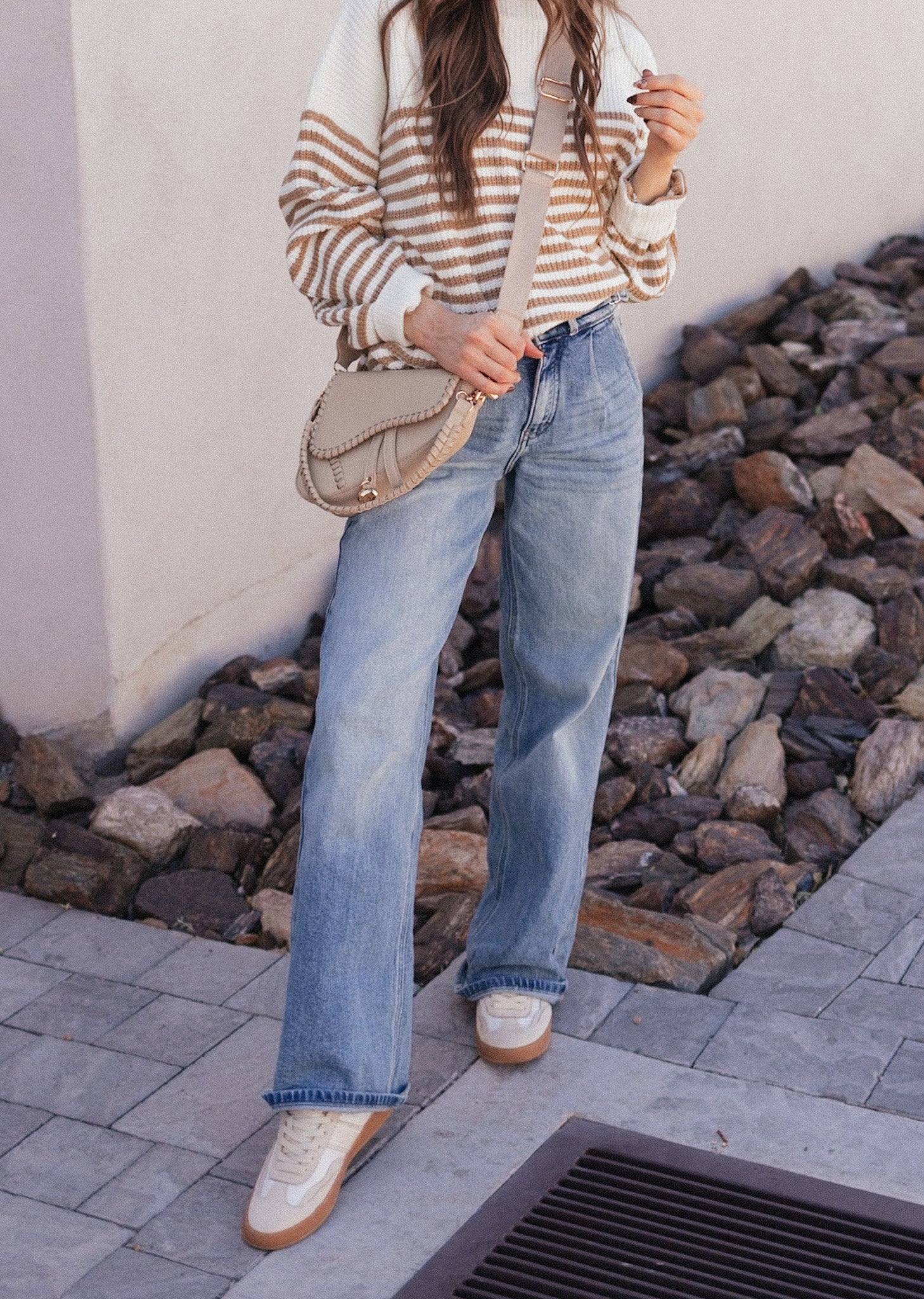 Comfy Chic Oversized Stripe Sweater-Sweaters-Krush Kandy, Women's Online Fashion Boutique Located in Phoenix, Arizona (Scottsdale Area)