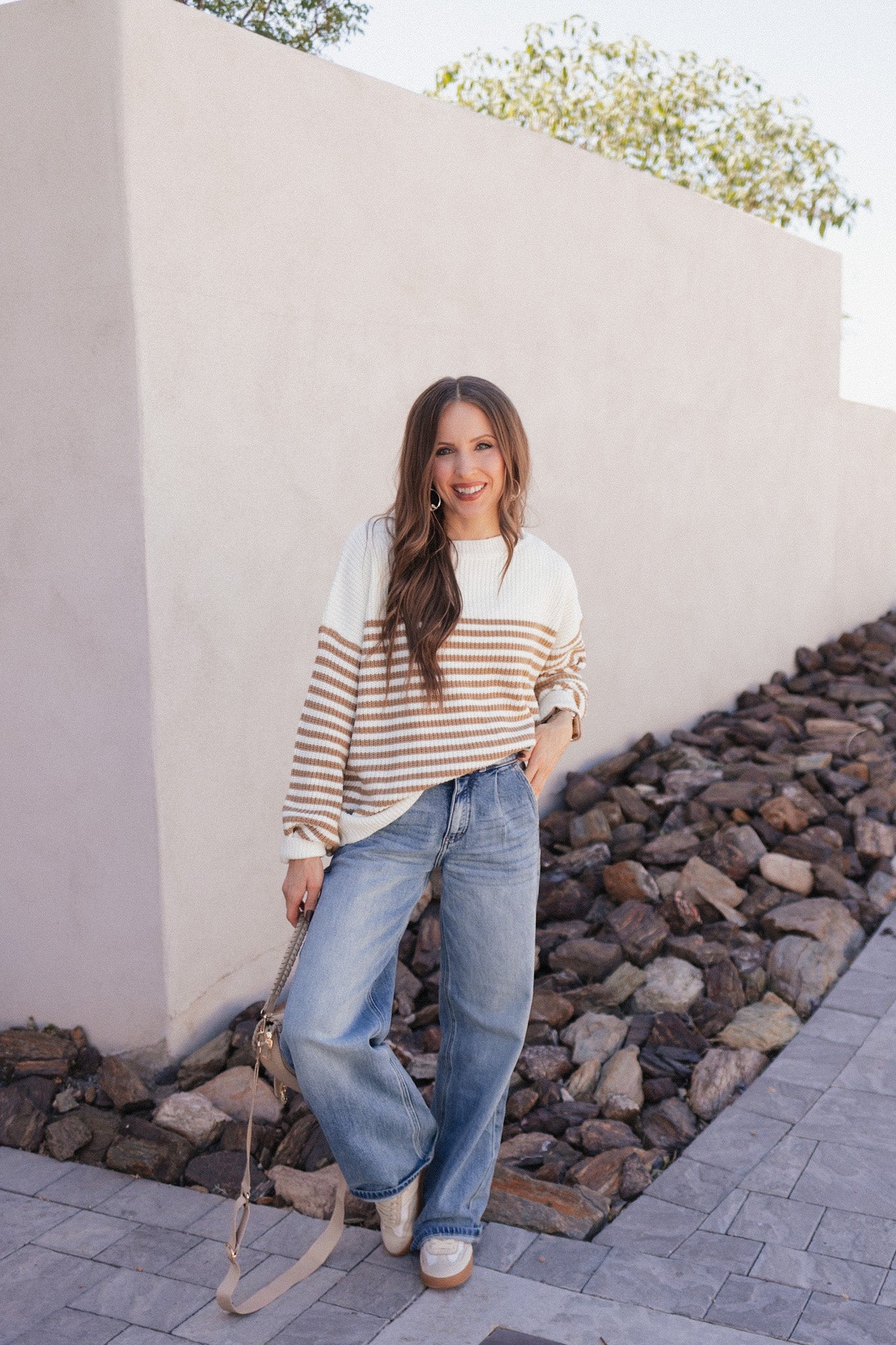 Comfy Chic Oversized Stripe Sweater-Sweaters-Krush Kandy, Women's Online Fashion Boutique Located in Phoenix, Arizona (Scottsdale Area)