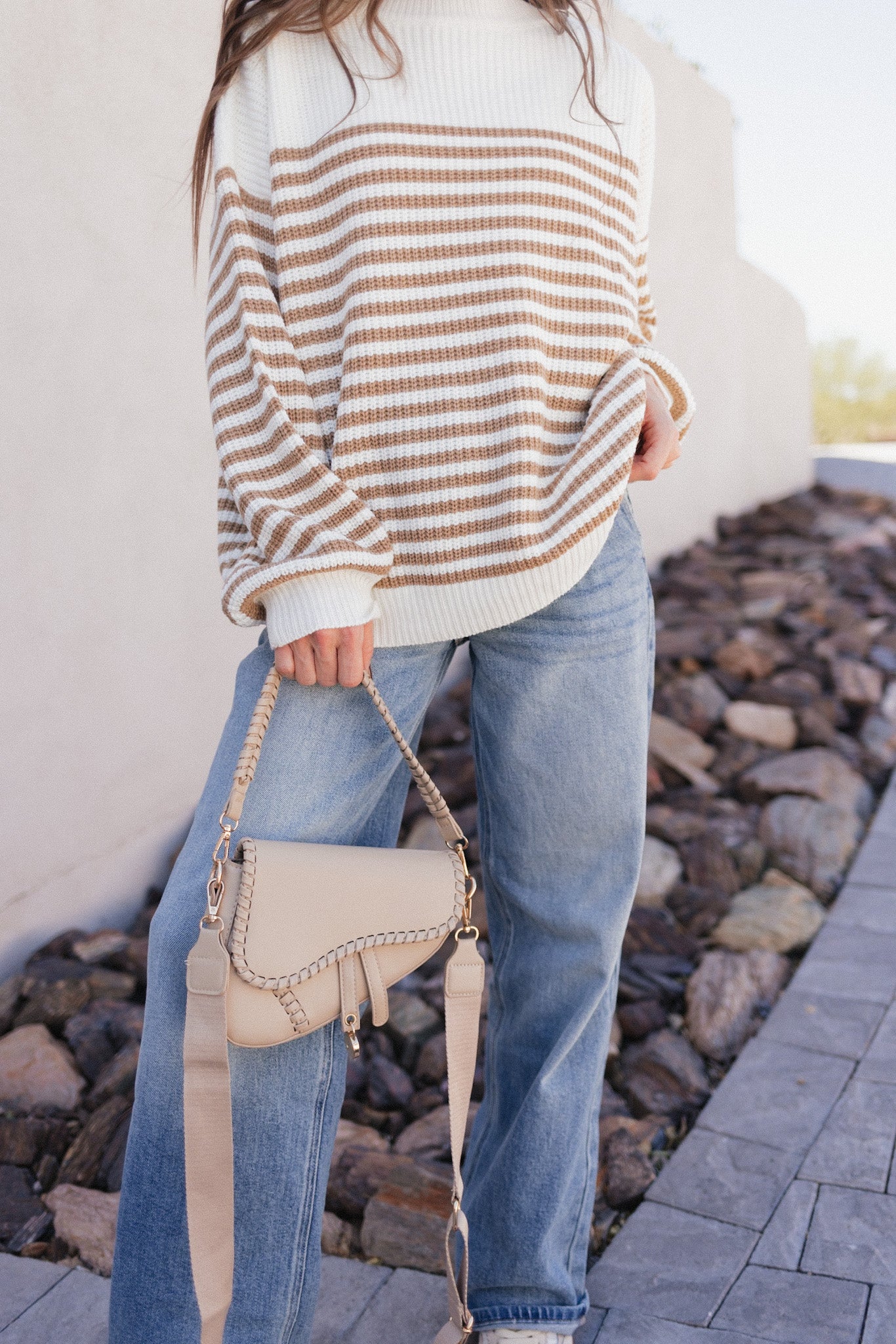 Comfy Chic Oversized Stripe Sweater-Sweaters-Krush Kandy, Women's Online Fashion Boutique Located in Phoenix, Arizona (Scottsdale Area)