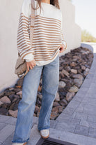 Comfy Chic Oversized Stripe Sweater-Sweaters-Krush Kandy, Women's Online Fashion Boutique Located in Phoenix, Arizona (Scottsdale Area)