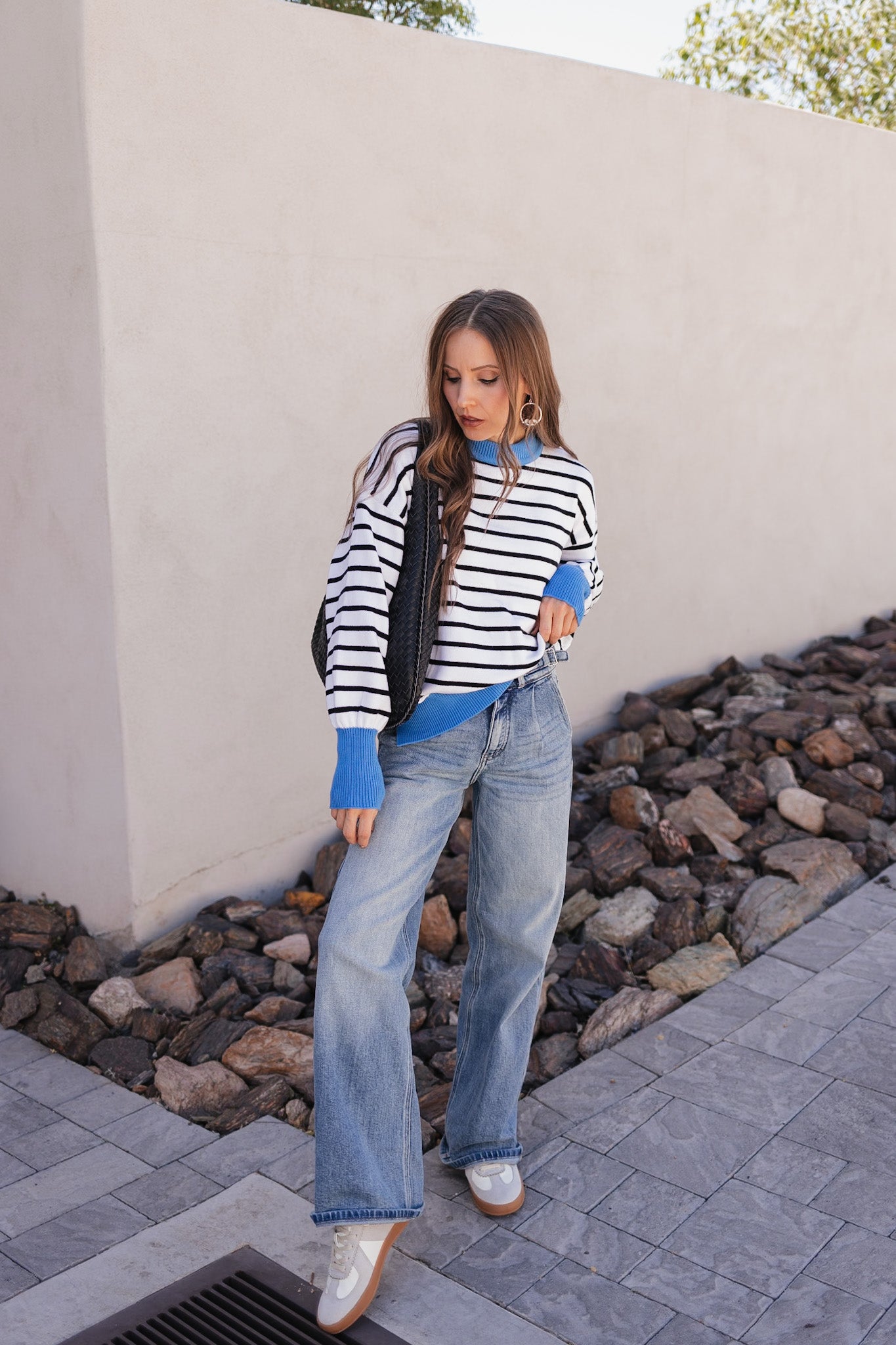 Krushed It Luxe Contrasting Striped Sweater-Sweaters-Krush Kandy, Women's Online Fashion Boutique Located in Phoenix, Arizona (Scottsdale Area)