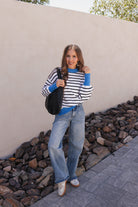 Krushed It Luxe Contrasting Striped Sweater-Sweaters-Krush Kandy, Women's Online Fashion Boutique Located in Phoenix, Arizona (Scottsdale Area)