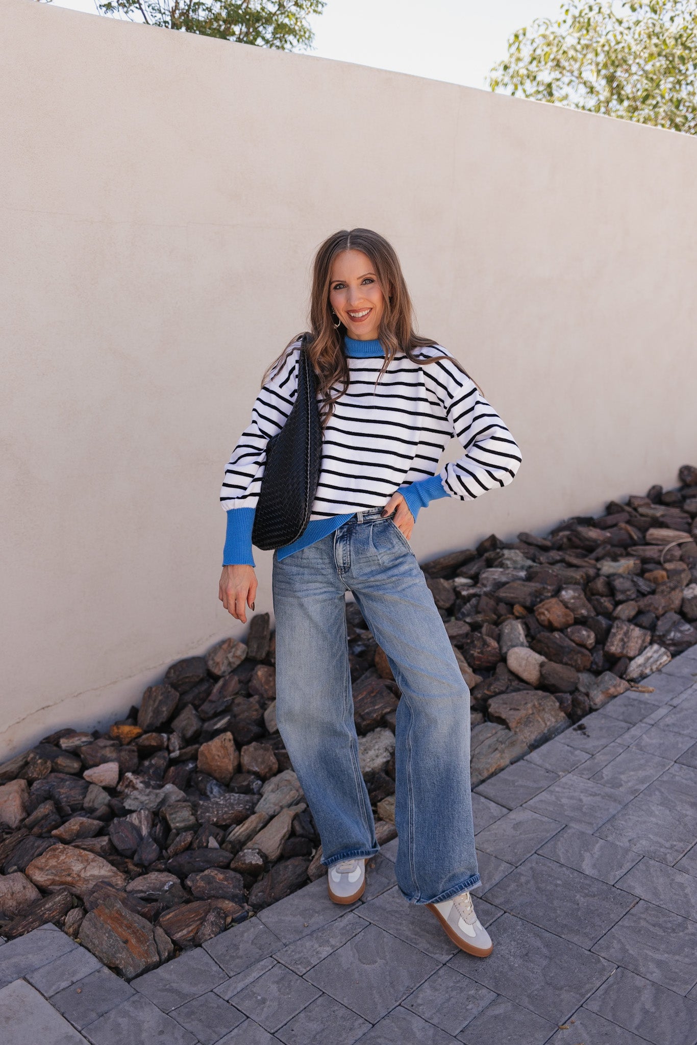 Krushed It Luxe Contrasting Striped Sweater-Sweaters-Krush Kandy, Women's Online Fashion Boutique Located in Phoenix, Arizona (Scottsdale Area)