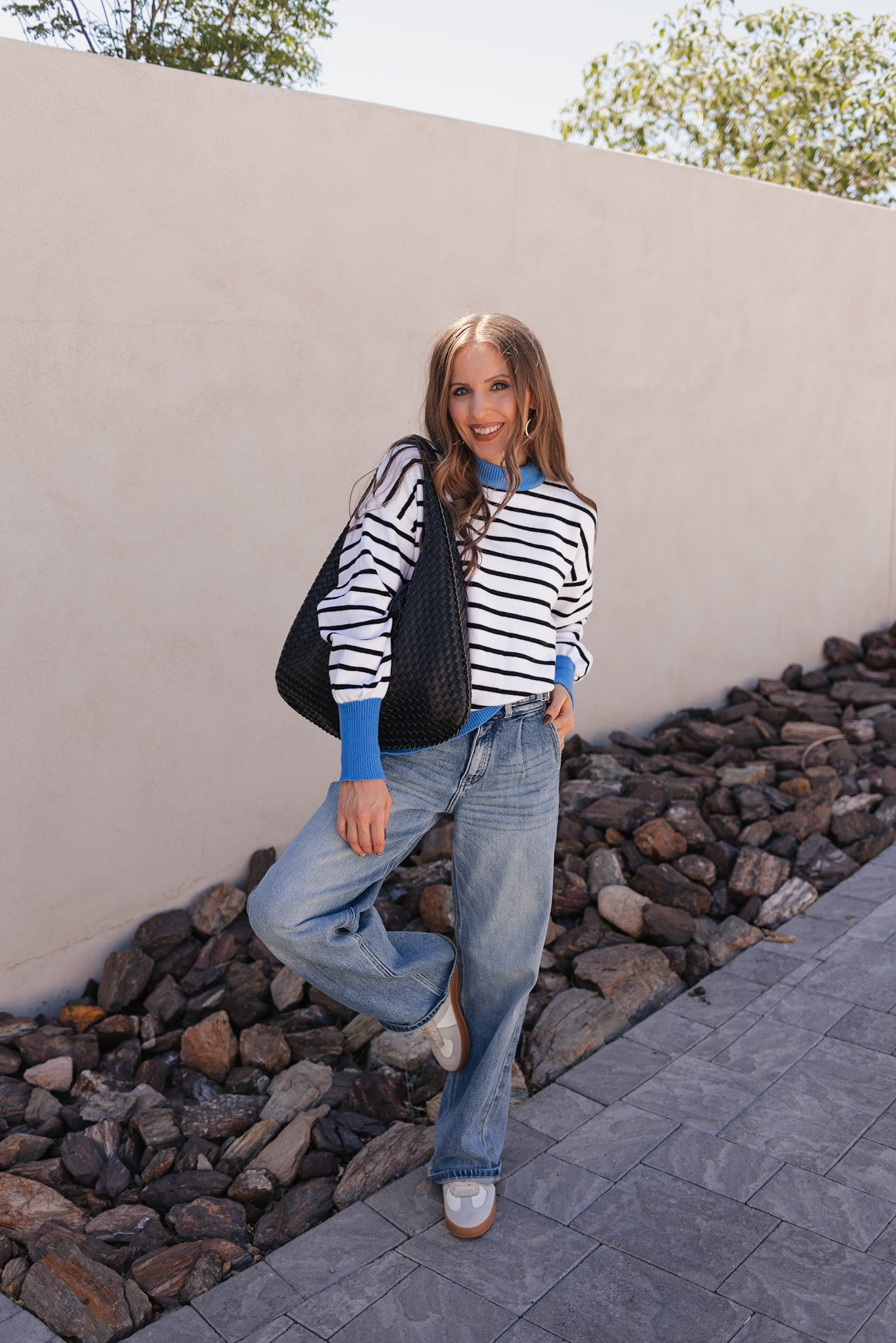 Krushed It Luxe Contrasting Striped Sweater-Sweaters-Krush Kandy, Women's Online Fashion Boutique Located in Phoenix, Arizona (Scottsdale Area)