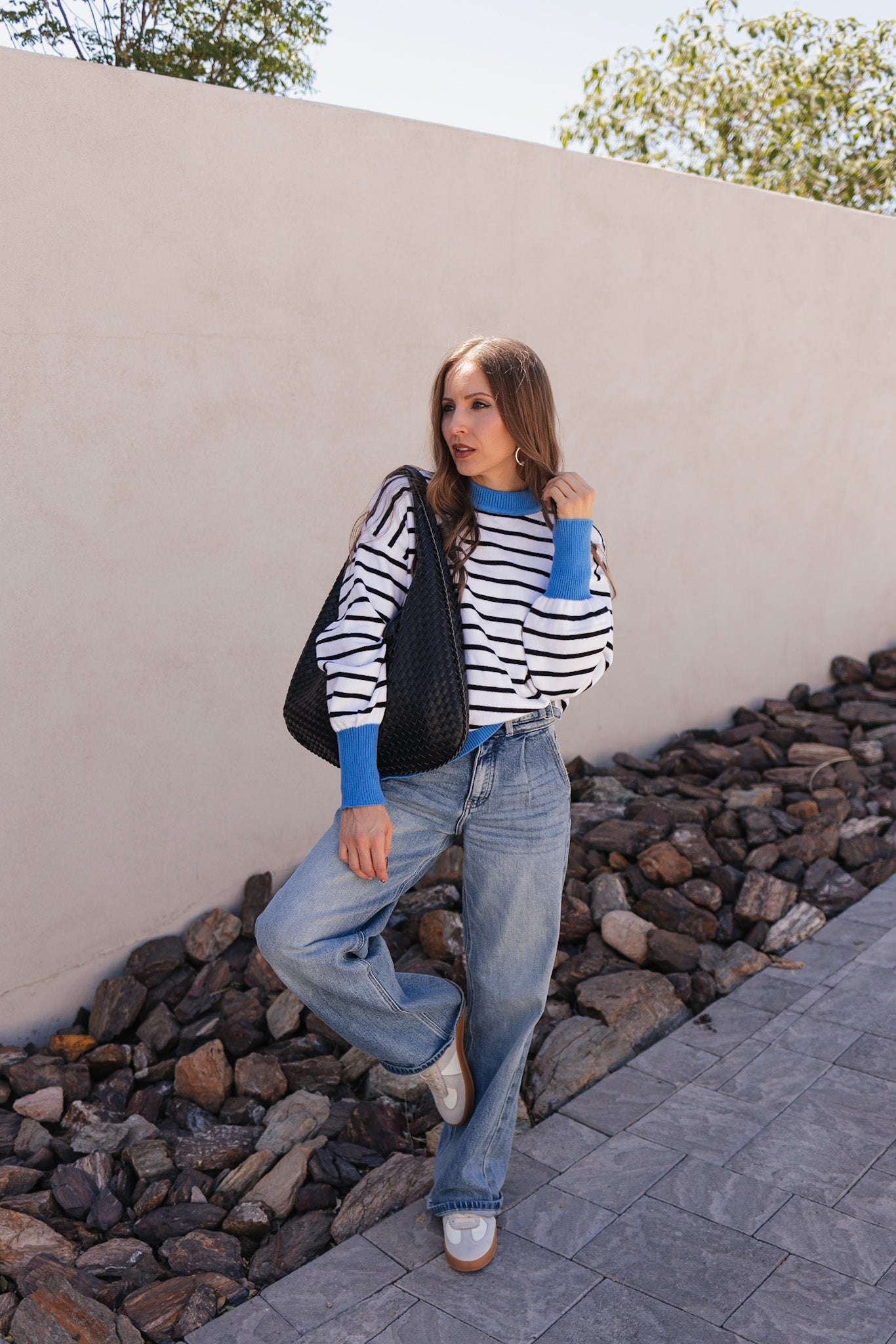 Krushed It Luxe Contrasting Striped Sweater-Sweaters-Krush Kandy, Women's Online Fashion Boutique Located in Phoenix, Arizona (Scottsdale Area)