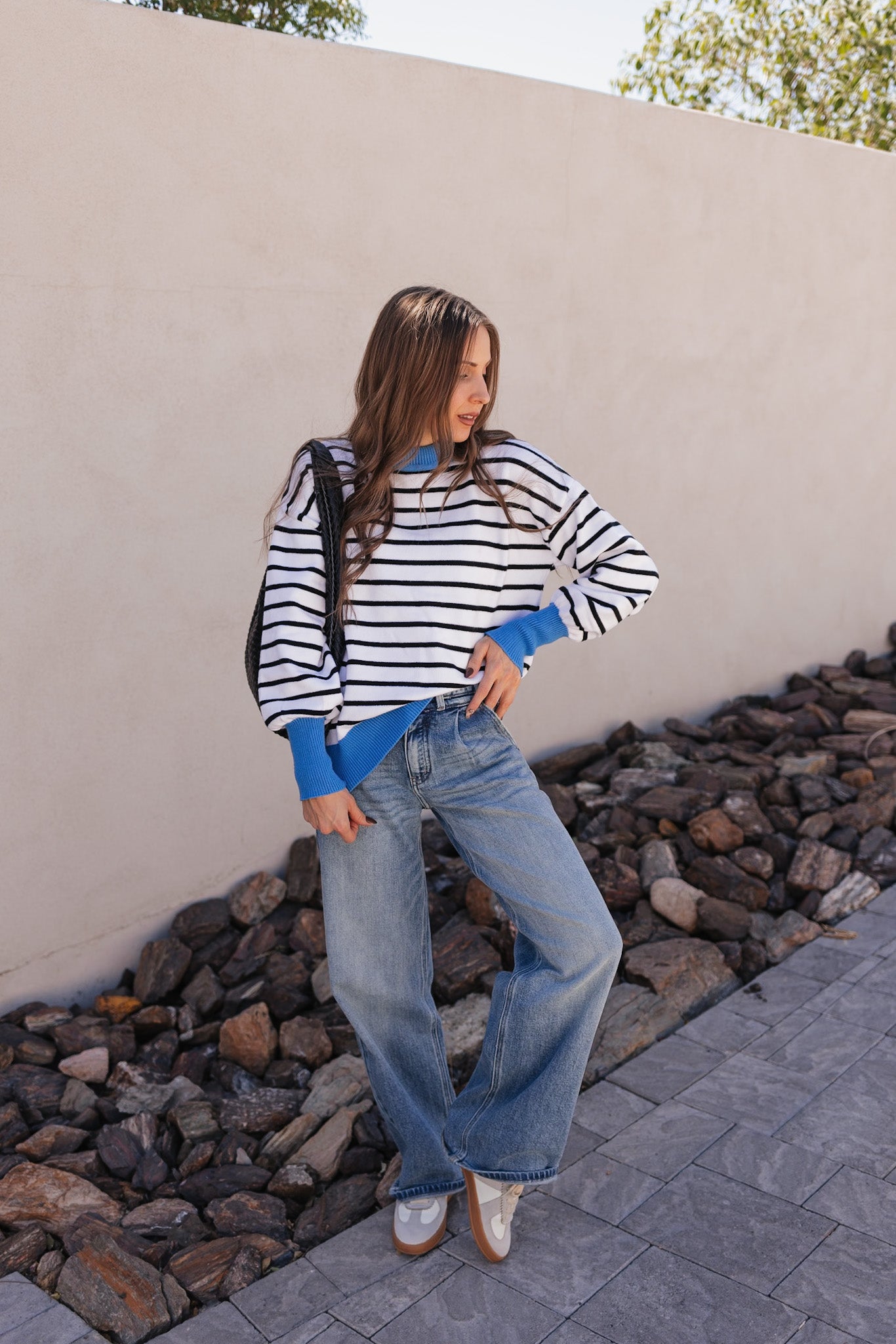 Krushed It Luxe Contrasting Striped Sweater-Sweaters-Krush Kandy, Women's Online Fashion Boutique Located in Phoenix, Arizona (Scottsdale Area)