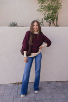 Krushed It Luxe Contrasting Striped Sweater-Sweaters-Krush Kandy, Women's Online Fashion Boutique Located in Phoenix, Arizona (Scottsdale Area)