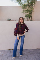 Krushed It Luxe Contrasting Striped Sweater-Sweaters-Krush Kandy, Women's Online Fashion Boutique Located in Phoenix, Arizona (Scottsdale Area)