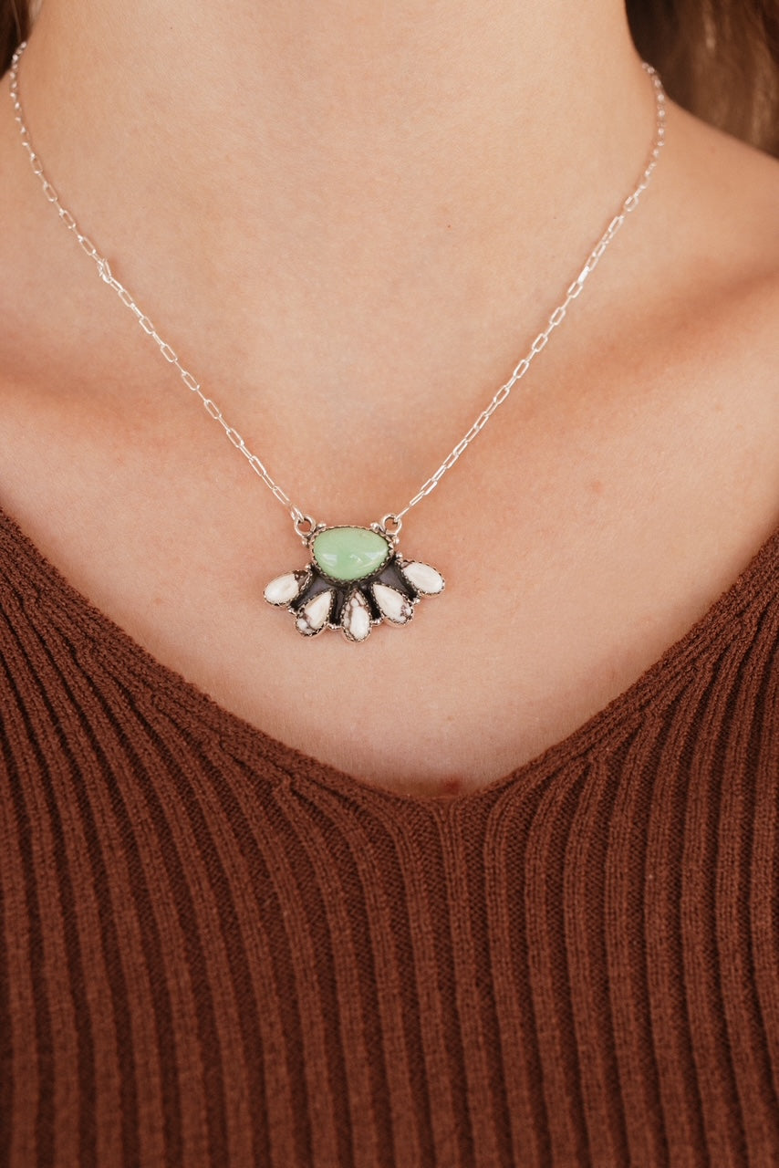 Wild Horse & Varascite Necklace Sno 7-Necklaces-Krush Kandy, Women's Online Fashion Boutique Located in Phoenix, Arizona (Scottsdale Area)