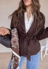 Luxe Belted Suede Touch Jacket