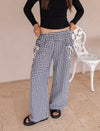 Picnic Day Drawstring Pocket Palazzo Pants