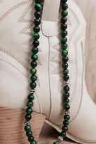 Green Tigers Eye Necklace-Chain Necklaces-Krush Kandy, Women's Online Fashion Boutique Located in Phoenix, Arizona (Scottsdale Area)