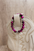 Pink Tigers Eye Beaded Stretch Bracelet-Bracelets-Krush Kandy, Women's Online Fashion Boutique Located in Phoenix, Arizona (Scottsdale Area)