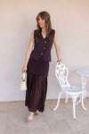 The Pretty Little Vest & Pleated Midi Skirt Set | 4 Colors