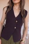 Modern Muse Button Vest Top