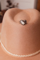 Solid Band Heart Single Stone Ring-Statement Rings-Krush Kandy, Women's Online Fashion Boutique Located in Phoenix, Arizona (Scottsdale Area)