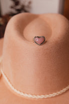 Solid Band Heart Single Stone Ring-Statement Rings-Krush Kandy, Women's Online Fashion Boutique Located in Phoenix, Arizona (Scottsdale Area)