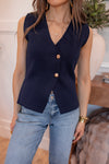 Modern Muse Button Vest Top