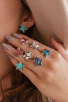 Jumbo Star Slab Stud Earrings-Stud Earrings-Krush Kandy, Women's Online Fashion Boutique Located in Phoenix, Arizona (Scottsdale Area)