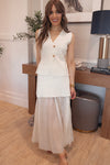 The Pretty Little Vest & Pleated Midi Skirt Set | 4 Colors
