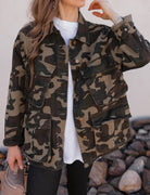 Outlands Oversized Camo Cargo Pocket Denim Jacket-Shackets-Krush Kandy, Women's Online Fashion Boutique Located in Phoenix, Arizona (Scottsdale Area)