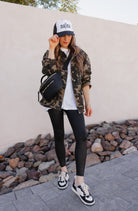 Outlands Oversized Camo Cargo Pocket Denim Jacket-Shackets-Krush Kandy, Women's Online Fashion Boutique Located in Phoenix, Arizona (Scottsdale Area)