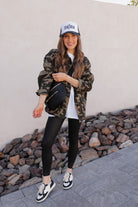 Outlands Oversized Camo Cargo Pocket Denim Jacket-Shackets-Krush Kandy, Women's Online Fashion Boutique Located in Phoenix, Arizona (Scottsdale Area)