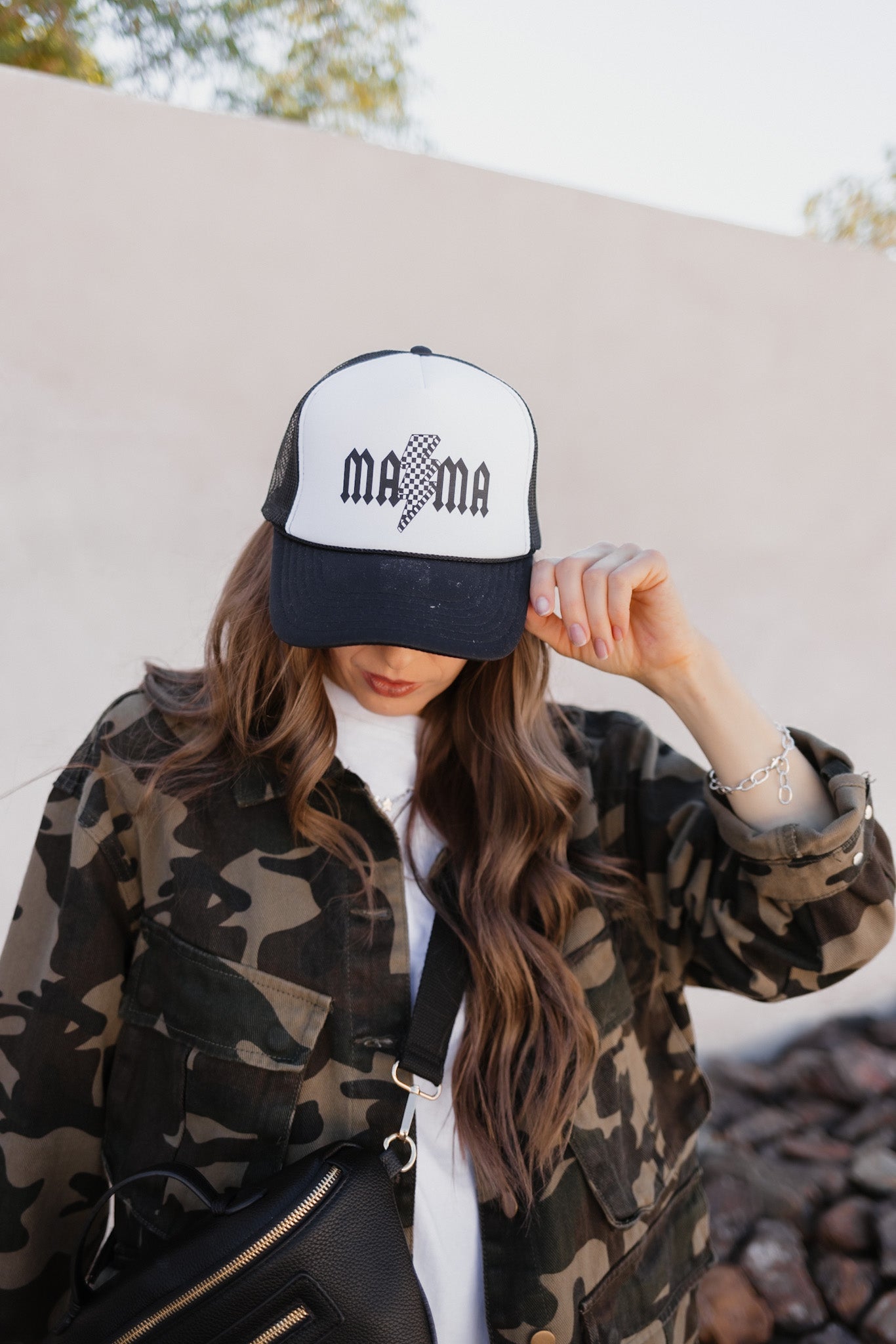 Mama Bolt Trucker Hat-Hats-Krush Kandy, Women's Online Fashion Boutique Located in Phoenix, Arizona (Scottsdale Area)