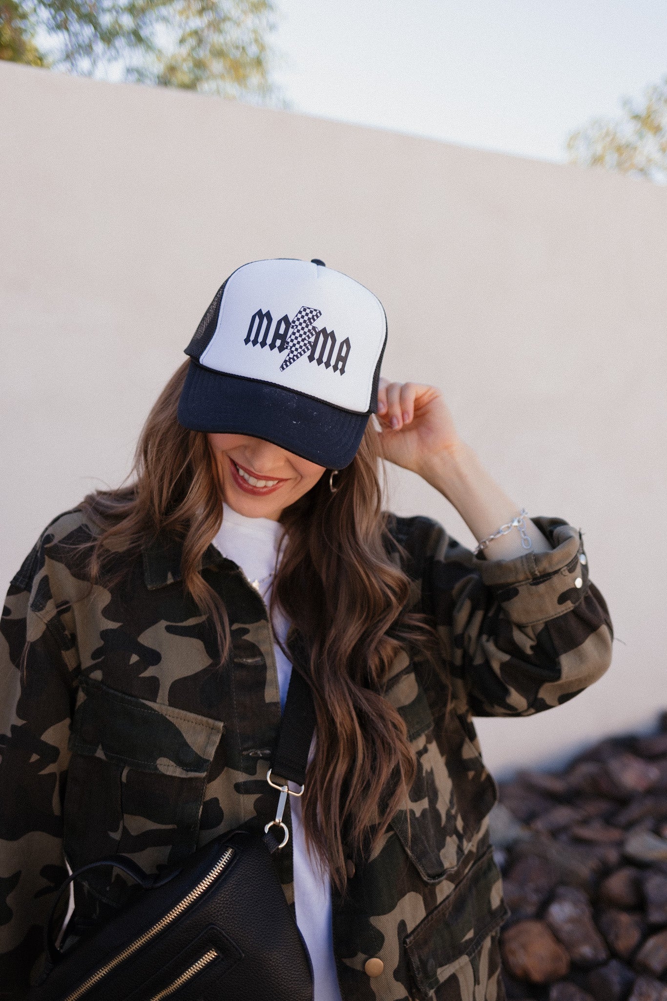 Mama Bolt Trucker Hat-Hats-Krush Kandy, Women's Online Fashion Boutique Located in Phoenix, Arizona (Scottsdale Area)