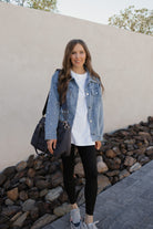 Pearly Girly Peal Denim Jacket-Jackets-Krush Kandy, Women's Online Fashion Boutique Located in Phoenix, Arizona (Scottsdale Area)