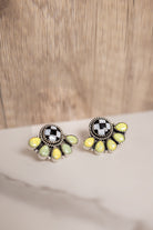 Little Baby Cluster Checkered Earrings-Stud Earrings-Krush Kandy, Women's Online Fashion Boutique Located in Phoenix, Arizona (Scottsdale Area)