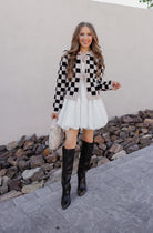 Poetic Ties Long Sleeve Checkered Cardigan-Cardigans-Krush Kandy, Women's Online Fashion Boutique Located in Phoenix, Arizona (Scottsdale Area)