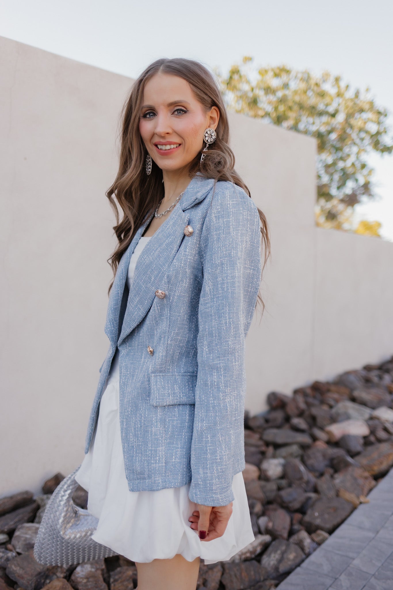 Chateau Chic Lapel Collar Blazer-Blazers-Krush Kandy, Women's Online Fashion Boutique Located in Phoenix, Arizona (Scottsdale Area)