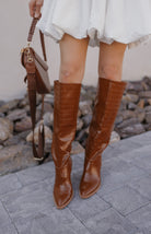 The Vanessa Boot | Reptile Print Knee High Boot Brown-Boots-Krush Kandy, Women's Online Fashion Boutique Located in Phoenix, Arizona (Scottsdale Area)