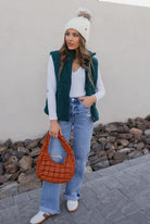 Fireside Charm Corduroy Puffer Vest-Vests-Krush Kandy, Women's Online Fashion Boutique Located in Phoenix, Arizona (Scottsdale Area)