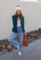 Fireside Charm Corduroy Puffer Vest-Vests-Krush Kandy, Women's Online Fashion Boutique Located in Phoenix, Arizona (Scottsdale Area)