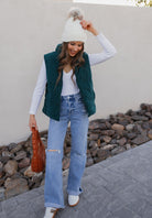 Fireside Charm Corduroy Puffer Vest-Vests-Krush Kandy, Women's Online Fashion Boutique Located in Phoenix, Arizona (Scottsdale Area)