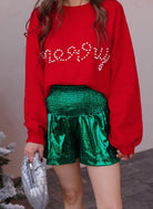 Pines & Peppermint Knit Merry Sweatshirt-Sweaters-Krush Kandy, Women's Online Fashion Boutique Located in Phoenix, Arizona (Scottsdale Area)