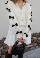 Mademoiselle Bow Sleeve Cardigan-Cardigans-Krush Kandy, Women's Online Fashion Boutique Located in Phoenix, Arizona (Scottsdale Area)