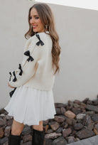 Mademoiselle Bow Sleeve Cardigan-Cardigans-Krush Kandy, Women's Online Fashion Boutique Located in Phoenix, Arizona (Scottsdale Area)